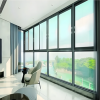 Fenêtres en aluminium haute résistance avec structure coulissante fluide pour l'aménagement extérieur des bâtiments résidentiels et la décoration des espaces de balcon
