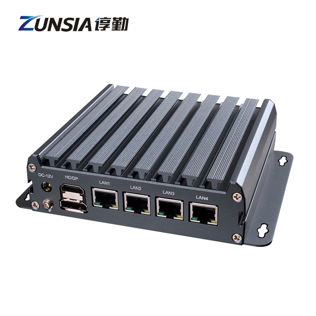 Zunsia Network Appliance 4 LAN 2.5G N100 Mini PC Fanless 12th Gen N95 N300 DDR5 WIFI/BT/4G X86 Router Pfsense Firewall Mini PC