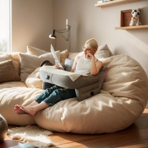 <b>Inflatable</b> Reading Pillow for Gaming Foldable Lap Desk Pillow for Reading, Working, Large Arm Rest Pillow or Sitting in Bed <b>Sofa</b> - Product Image 3