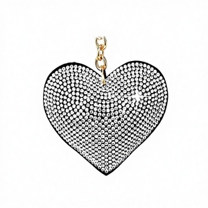 Porte-clés Cœur Scintillant avec Pendentif en Cristal pour Clés, Sac à Main, Portefeuille – Accessoire Cadeau pour Femme - Product Image 3