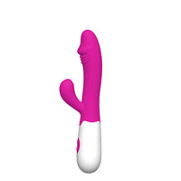 Vibrateur double tête extra-large pour adultes, stimulation du point G simulé, à piles, commande par bouton-poussoir, massage AV pour femmes