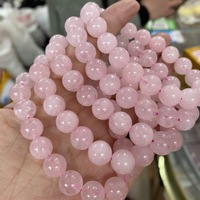 6/8/10/12mm Bracelets en Quartz Rose lisse naturel perles de cristal Rose Bracelets en pierre bijoux fins Bracelets en perles