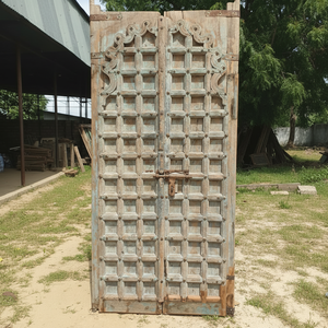 แผงประตูไม้เนื้อแข็งโบราณแกะสลักด้วยมือกรอบหรูหราสำหรับการรับประทานอาหารวิลล่าห้องนั่งเล่นบ้านสำนักงานห้องครัวใช้งานกลางแจ้ง - Product Image 1