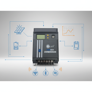 Controlador de Carga Solar IKAO MRHG-<span class=keywords><strong>IKM</strong></span> MPPT 50A/60A/80A 12V/24V/48V AUTO con Pantalla LCD, Salida USB y Monitoreo Remoto a través de RJ45/RS485 - Product Image 2