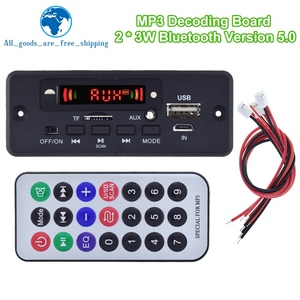 TZT <span class=keywords><strong>Bluetooth</strong></span> 5,0 REPRODUCTOR DE MP3 placa decodificadora 5V-32V 6W amplificador coche FM Radio módulo soporte FM TF USB AUX grabadoras - Product Image 4