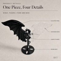 Vente en gros d'objets artisanaux en cristal naturel, sculptures d'anges et de démons gothiques, figurines à double aile, pierres précieuses, décoration de la maison, cadeau