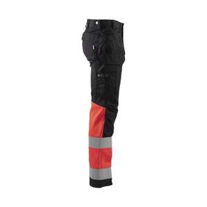 BLAKLADER - 155818119955C44 Hi-Vis <b>trousers</b> with <b>stretch</b> <b>Black</b>/Red - EAN 7330509654033 HI-VIS WORKWEAR - Product Image 4