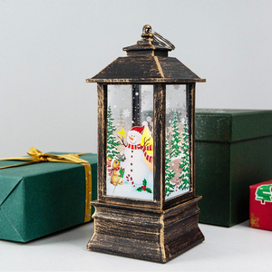 Christmas <b>Lantern</b> <b>Small</b> Wind Lamp With Deer Pattern Hanging Tabletop Indoor Outdoor Christmas Decoration Holiday Gift on Sale - Product Image 5