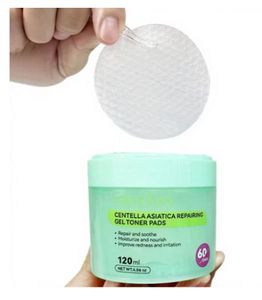 Lot de 60 tampons de gelée de collagène rose bio végétaliens pour le soin de la peau, anti-rides, tonifiants, apaisants et illuminateurs - Product Image 4