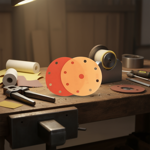 TTAKE Sanding <b>Discs</b> 150mm Velcro Backing Fibre Abrasive <b>Discs</b> for Wood <b>Metal</b> Polishing - Product Image 3