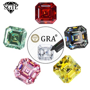 Pietre Sciolte di Moissanite VVS Taglio Asscher da 0,5-7 Carati, Bianche 6,5-11mm, con Effetto Colore/Fuoco, Produzione BOCARMAN - Product Image 6