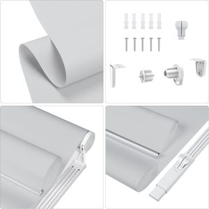 Năng lượng mặt trời Shades con lăn cho nhà sử dụng ngoài trời Kem chống nắng Rèm trên trượt cửa kính UV nhiệt chặn cuộn lên Shades làm Polyester - Product Image 6