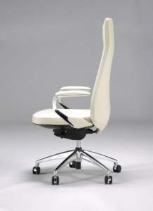 Chaise de bureau de direction moderne, confortable, ergonomique, inclinable, en cuir, pivotante, avec accoudoirs réglables en hauteur pour une détente professionnelle - Product Image 5