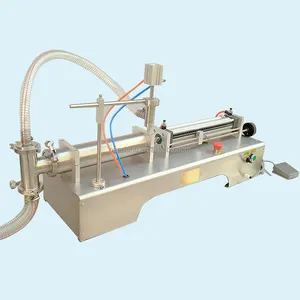 Factory price 10ml-100ml manual liquid filling machine manual single piston filling machine with hopper