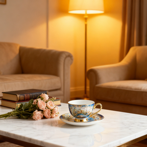 Set Cangkir Teh Sore Mewah Modern Ramah Lingkungan dari Bone China Yayu Gao Hadiah Kreatif--fanhuasijin - Product Image 2