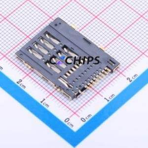 <b>SIM</b>-111-ARP9 <b>SIM</b> <b>Card</b> Connector SMD Connector Self-Return Type Mini <b>SIM</b> <b>Card</b> <b>Card</b> <b>Holder</b> With <b>Card</b> Detection - Product Image 2