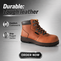 Bottes de travail robustes pour hommes, à embout d'acier moderne, indestructibles, imperméables, pour usage en usine, chaussures de sécurité