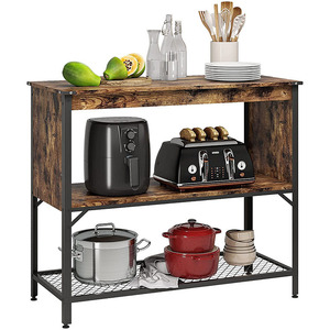 Gabinete de almacenamiento de estilo moderno con patas de <span class=keywords><strong>metal</strong></span>, soporte de madera y estantes para cocina, hogar, hotel o apartamento - Product Image 3