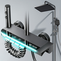 Meilleure vente en stock : Ensemble de douche thermostatique à touches piano, 4 modes, 4 sorties, jet doux, chromé – Le favori d'Europe et d'Amérique