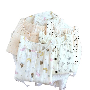 Pigiama da donna in cotone 100% comodo 2 pezzi con stampa pigiama <span class=keywords><strong>a</strong></span> maniche lunghe da donna <span class=keywords><strong>a</strong></span> casa - Product Image 1