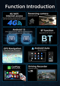 Bqcc 7 \ "9 \" 10 \ "Android 13 2DIN xe thông minh đài phát thanh IPS Carplay Màn hình GPS Navigation FM RDS 4G DSP đảo ngược Viện trợ stereo Wifi - Product Image 2