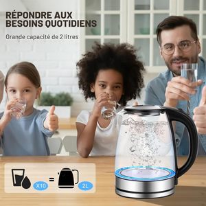 New Arrival 1.8L Mini Portable Cordless Glass Electric <b>Kettle</b> Automatic Shut-off Boil-Dry Protection <b>Temperature</b> <b>Control</b> 360 - Product Image 4