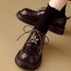 <span class=keywords><strong>Scarpe</strong></span> di cuoio piccole stringate stile britannico con plateau Casual da <span class=keywords><strong>donna</strong></span> <span class=keywords><strong>scarpe</strong></span> Preppy in morbida pelle - Product Image 3