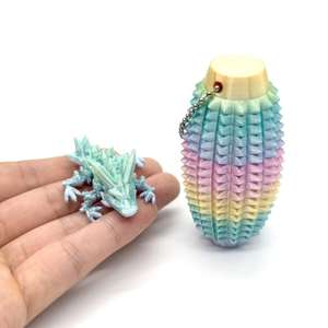 Impresión 3D portátil dedo descompresión masaje llavero precio barato buena calidad masaje palo + pequeño diamante Dragón - Product Image 1