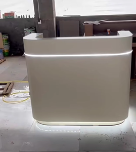 Hot Sale Customizable Color Wood LED Beauty Salon Dental <b>Reception</b> Desk Front <b>Counter</b> Desk for Hair Beauty Dental - Product Image 6