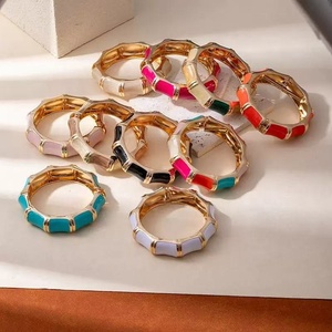 Factory Wholesale High-end Contrast Color Christian Bohemian Women's Vintage Statement Colorful Zinc Alloy Chain Link Chunky - Product Image 2