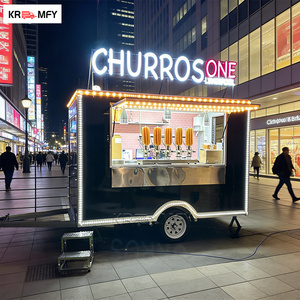 Remolque Cuadrado para Helados con Certificación CE, Equipado con Máquina de Helado Suave para Uso Comercial, Cocina Móvil de Calle para Postres - Product Image 1