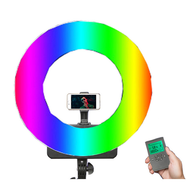 Triopo Rgb Ring Light Professional with Remote Control Photography Lighting for Tiktok Video Shooting