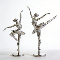 Sculptures de ballerines personnalisées en acier inoxydable - Art métallique OEM/ODM pour la décoration extérieure et intérieure