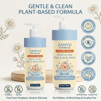 Nettoyant Corps et Cheveux Bébé 2-en-1 Marque Blanche à l'Extrait de Camomille, Sans Larmes, pour Enfants, OEM ODM, Logo Personnalisé, Parfum Disponible