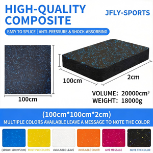 <b>Interlocking</b> Rubber Gym <b>Floor</b> Tile Non-Slip Shock Absorbing Noise Reduction Waterproof Durable Wear Resistant Gym <b>Mat</b> - Product Image 1