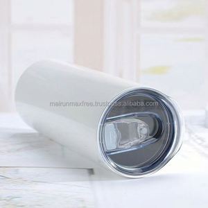 Entrepôt USA, livraison en 2 jours : Gobelets isothermes fins et droits en acier inoxydable blancs de 20 oz pour sublimation, avec paille, cadeaux d'affaires - Product Image 5
