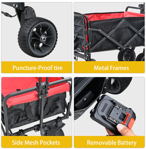 รถเข็นแคมป์ปิ้งไฟฟ้า ควบคุมด้วยรีโมท แบตเตอรี่ 2000mAh พับเก็บได้ สำหรับใช้งานกลางแจ้ง แคมป์ปิ้ง ตกปลา ช้อปปิ้ง - Product Image 6