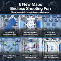 LEKE VR Game Park Machine 9D VR Multijugador 4-6 Jugadores Realidad virtual Arcade Space Shooting Gaming Set Simulator
