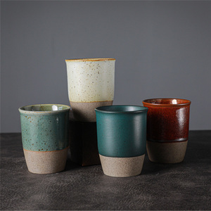 Japanese Retro Ceramic Tea Cup Kiln-Single Coarse Clay Cup for Kung Fu Tea Personalized Retro Bowl Retro Ceramic Single Cup - Product Image 6