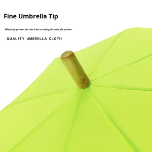 Iş düz kolu floresan yağmur şemsiye uzun kavisli kolu Logo baskılı reklam hediye <span class=keywords><strong>Bar</strong></span> - Product Image 3