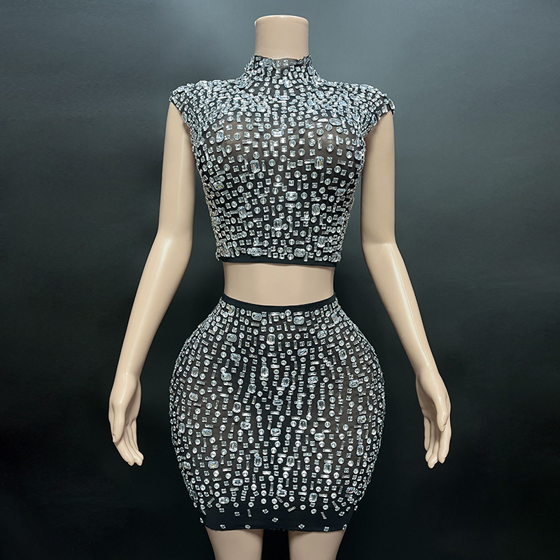 Hot Selling Two Piece Sets Woman Rhinestones Sleeveless Black Dresses Formal Elegant Short Dresses for Women| Alibaba.com Hot Selling Two Piece Sets Woman Rhinestones Sleeveless Black Dresses Formal Elegant Short Dresses for Women| Alibaba.com