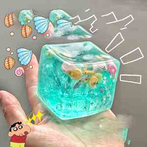 4.5CM en stock, juguete blando Needoh de gran venta, Needoh Diamond Square Squeeze Toy, Pinch Ice Cube, DropSugar Squishy Fidget TPR Maltose - Product Image 4