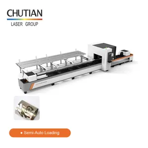 Metal Pipe Tube Profile CNC Fiber Laser Cutting Machine with Rotation