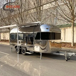 Wecare car mobile house airstream off road caravan van motorhome camper travel trailer with bathroom camper rv camping van china