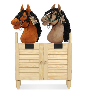 Grande <span class=keywords><strong>Stalla</strong></span> Doppia per <span class=keywords><strong>Cavalli</strong></span> con Porte, Unità di Stoccaggio e Esposizione in Legno per Cavallucci e Organizzazione della Stanza dei Giochi - Product Image 1