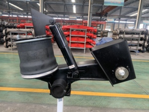 Suspension pneumatique de type américain avec sac à air de levage pour <span class=keywords><strong>remorque</strong></span> de camionnette à deux essieux, essieux arrière/avant de 15 tonnes, transport logistique à long terme - Product Image 4