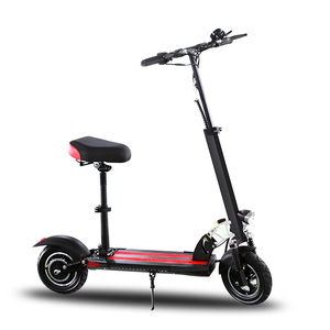 Trottinette électrique tout-terrain adulte pliable avec siège, suspension avant et frein à disque - Product Image 2