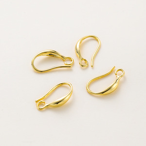 <b>Earring</b> <b>Hooks</b> 9x15mm Gold Plated Copper Color Preserving DIY Jewelry Findings Spring 2023 Yiwu Origin - Product Image 2