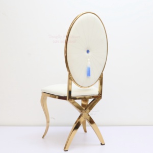 Nhà Máy Bán buôn hiện đại thương mại <span class=keywords><strong>Stackable</strong></span> vàng kim loại bảng và ghế cho nhà hàng đám cưới sự kiện - Product Image 4