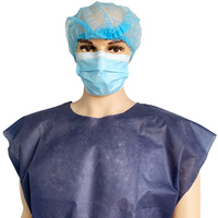 Robe d'examen X-RAY patient jetable non stérile blouse sans manches non tissée robe douce et légère sans manches